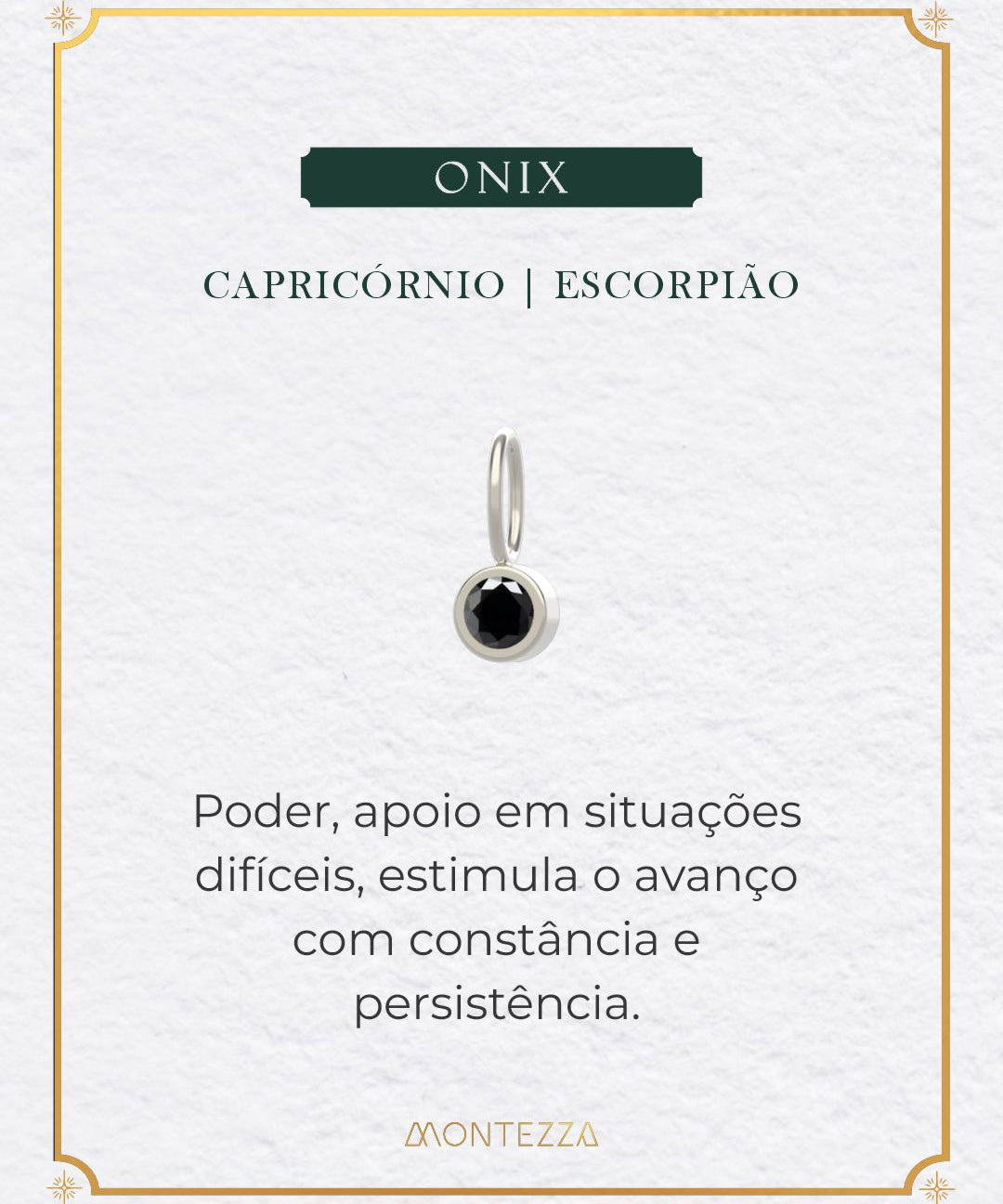 Pingente Pedra Signo Prata 950