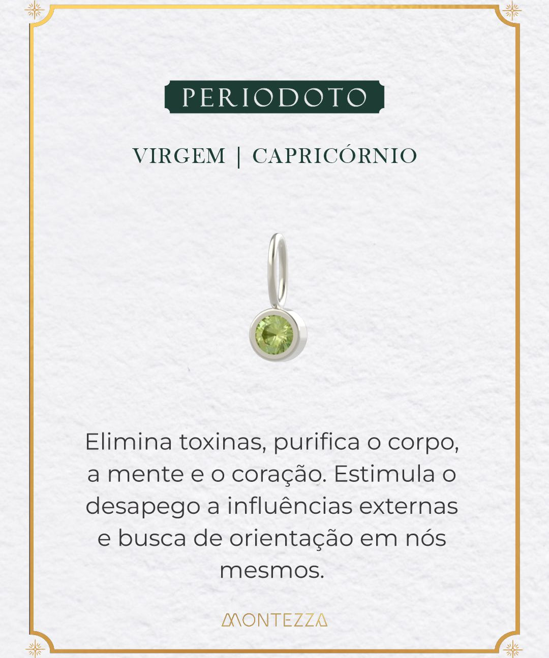 Pingente Pedra Signo Prata 950