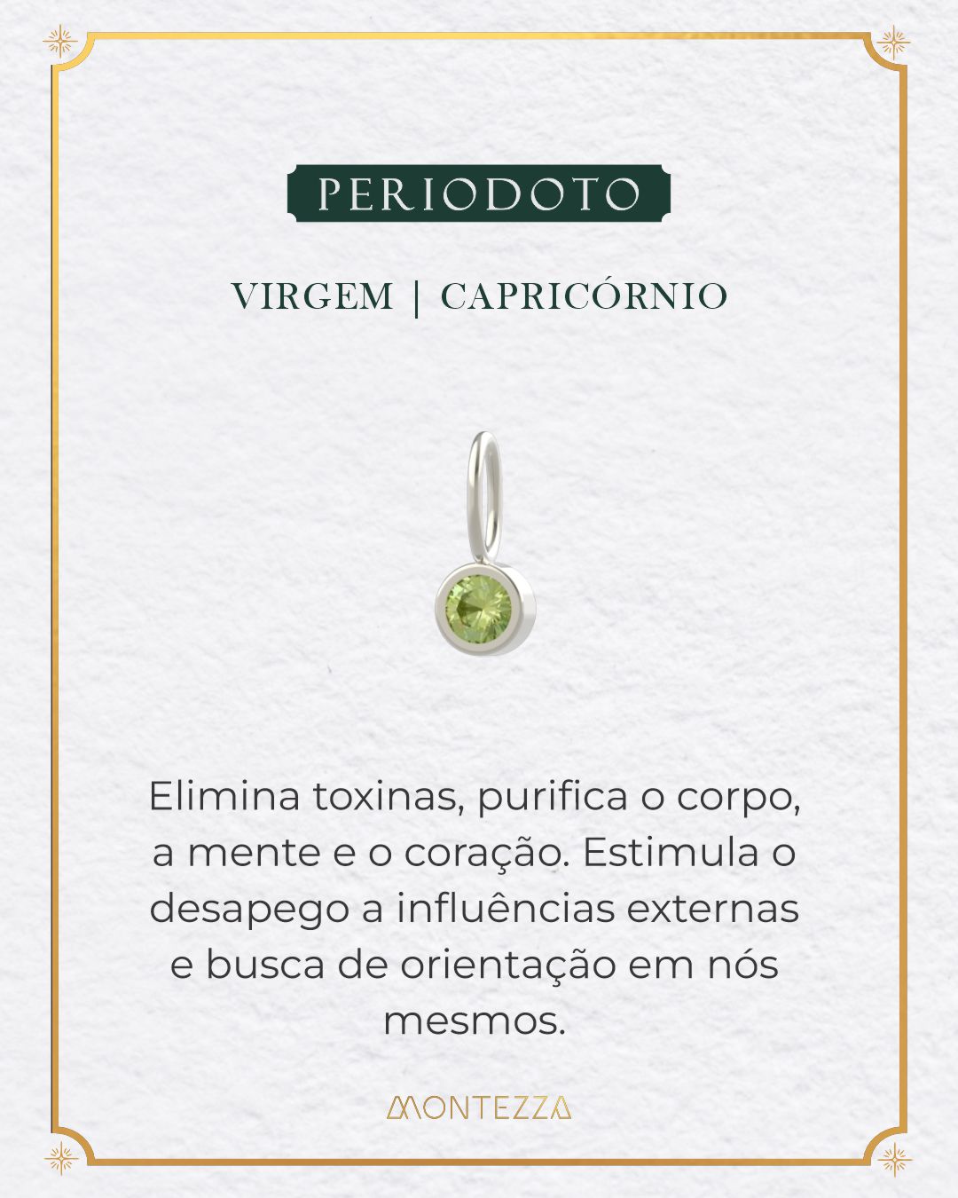Pingente Pedra Signo Prata 950