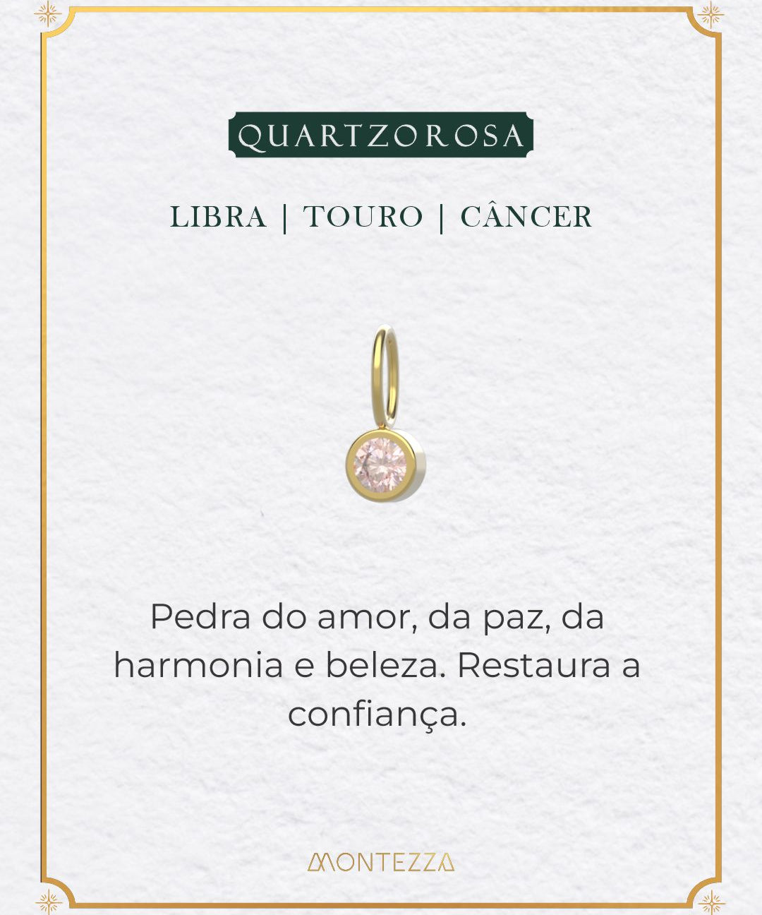 Pingente Pedra Signo Ouro 18K