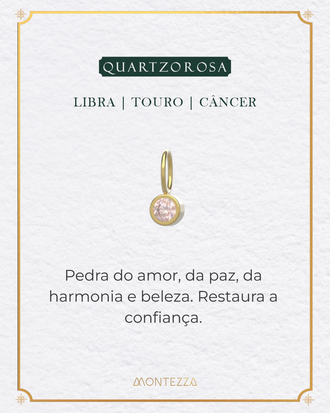 Pingente Pedra Signo Ouro 18K