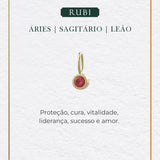 Pingente Pedra Signo Ouro 18K