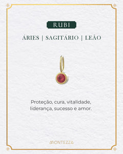 Pingente Pedra Signo Ouro 18K