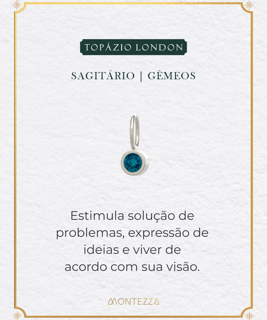 Pingente Pedra Signo Prata 950