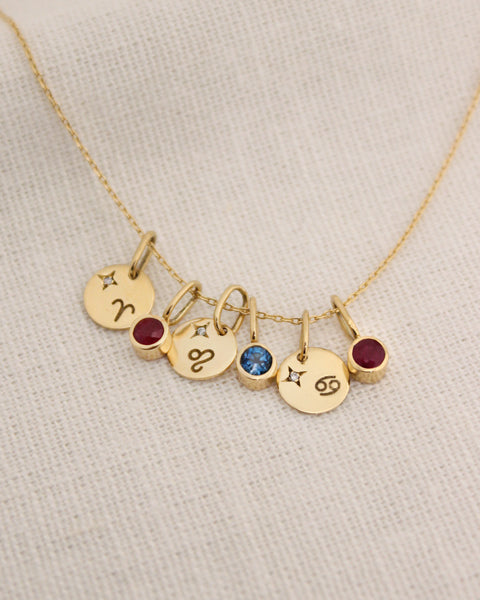 Pingente Signo Medalha Personalizada Ouro 18K