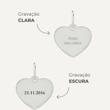Pingente Foto Personalizado Coração Prata 950