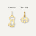  PET Pingente Cachorro Delicado Ouro 18K MONTEZZA JOIAS