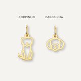  PET Pingente Cachorro Delicado Ouro 18K MONTEZZA JOIAS