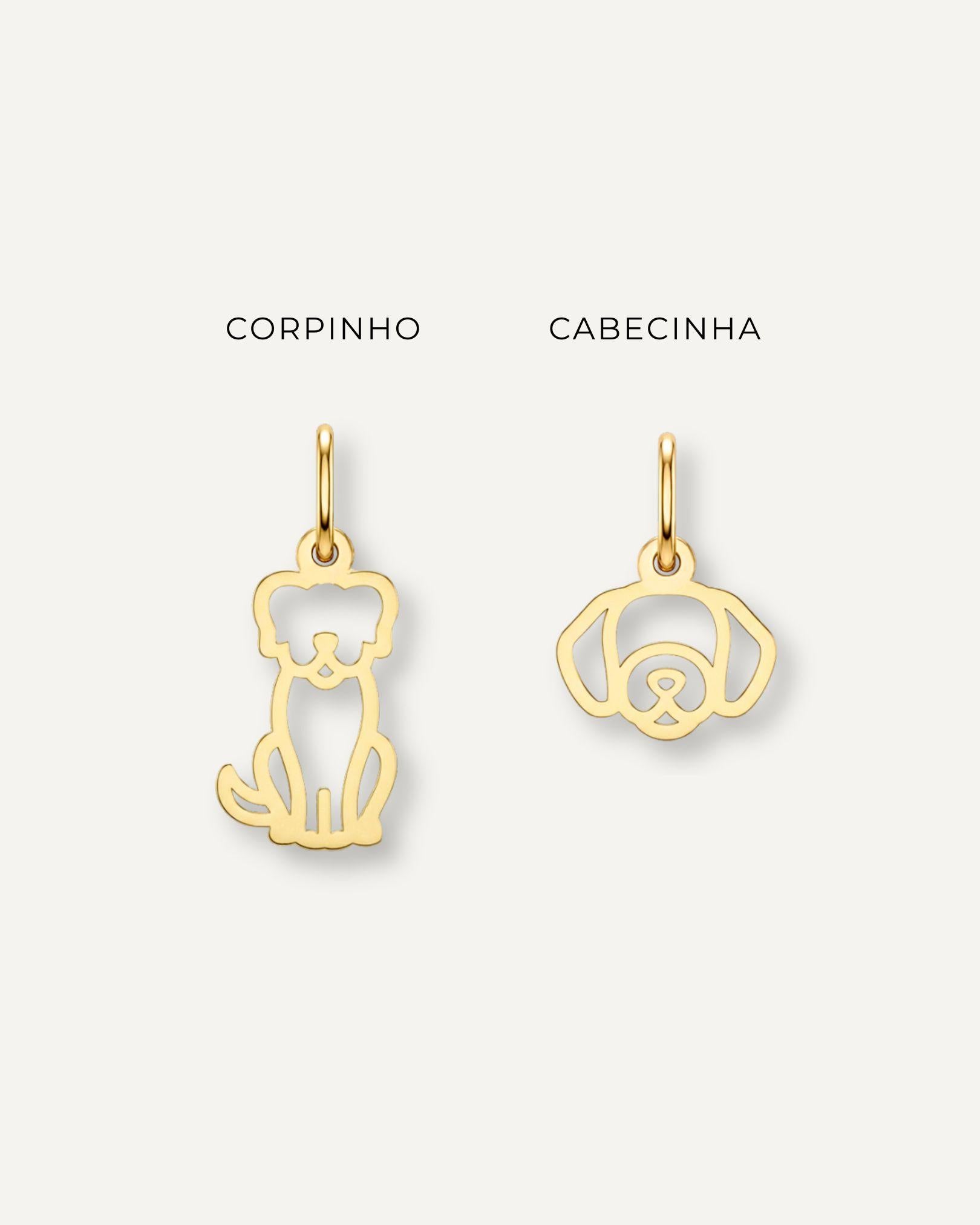  PET Pingente Cachorro Delicado Ouro 18K MONTEZZA JOIAS