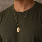 pingente personalizado masculino retangular foto facetas