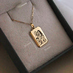 pingente personalizado masculino retangular foto facetas