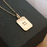 pingente personalizado masculino retangular foto facetas