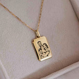 pingente personalizado masculino retangular foto facetas