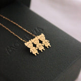 pingente em ouro com dois ou três filhos, menino ou menina, personalizado com nome, inicial e data de nascimento