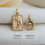 Pingente Foto Personalizado Desquinado Ouro 18K
