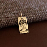 pingente personalizado masculino retangular com foto montezza
