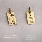 pingente personalizado masculino retangular com foto montezza