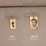 pingente personalizado masculino retangular com foto montezza