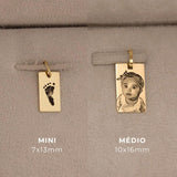 pingente personalizado masculino retangular com foto montezza