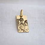 pingente personalizado masculino retangular foto ouro 18K montezza