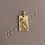pingente personalizado masculino retangular foto ouro 18K montezza