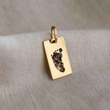 pingente personalizado masculino retangular foto ouro 18K montezza