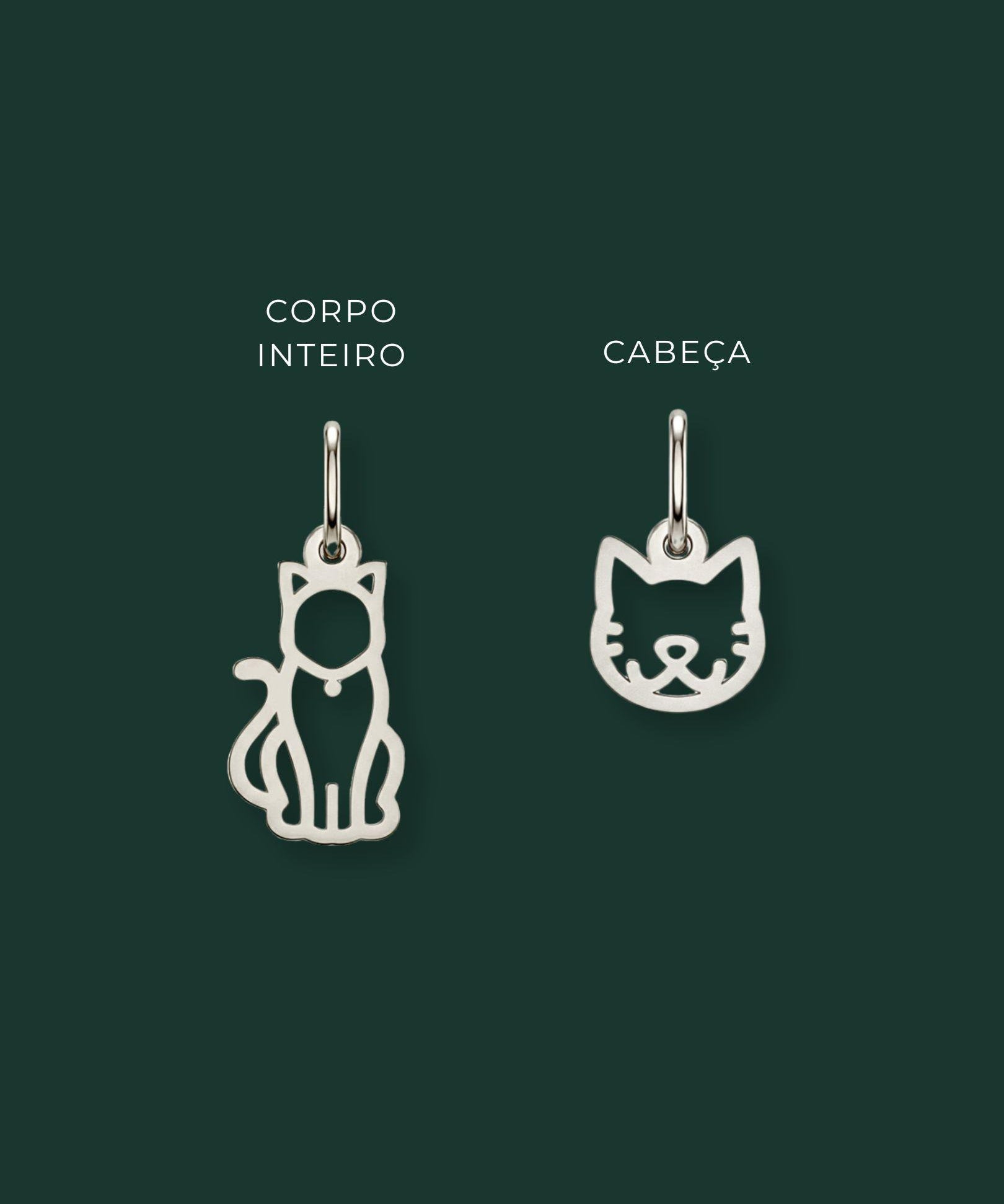 pingente pet gato delicado prata montezza joias