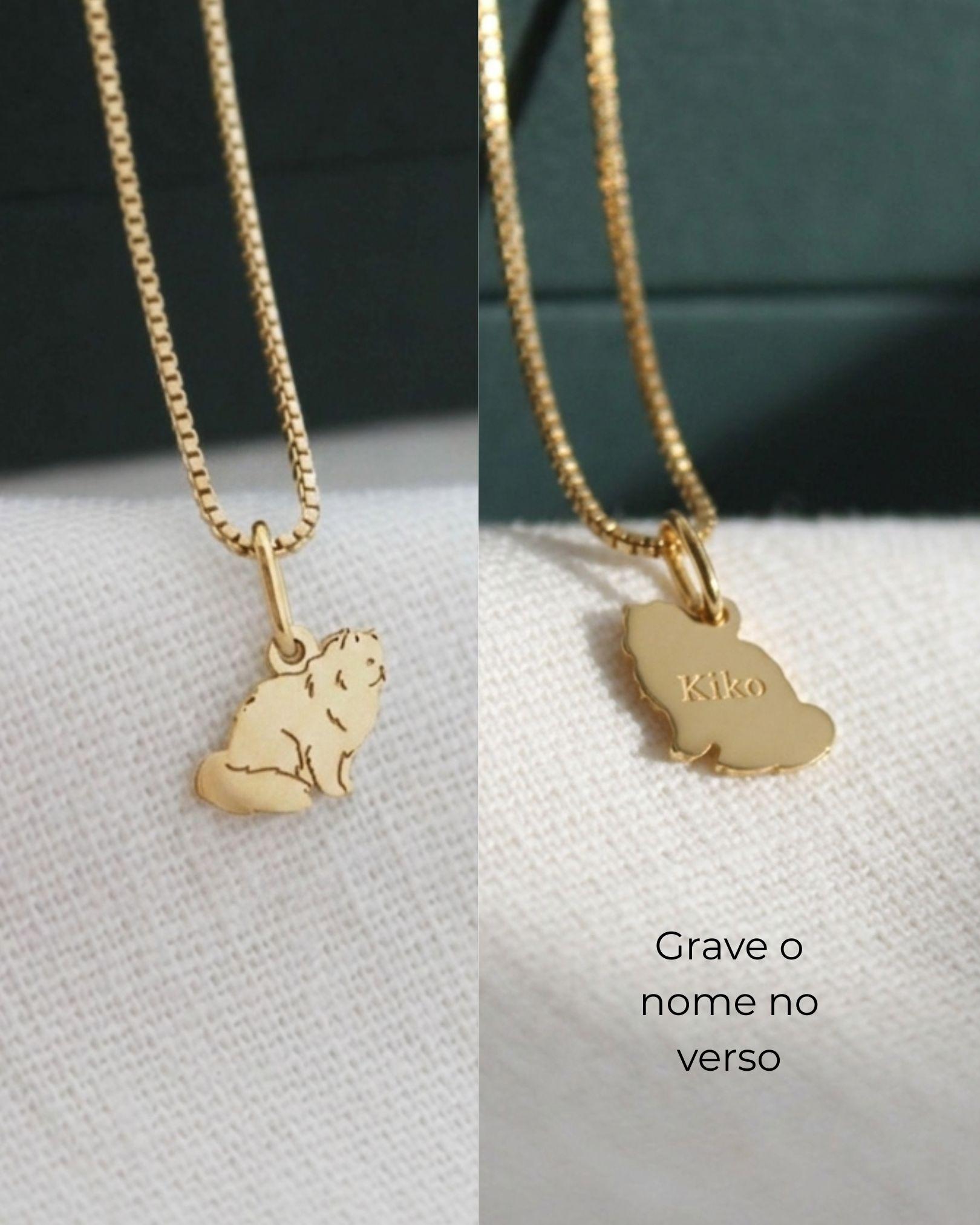 pingente gato personalizado ouro montezza joias