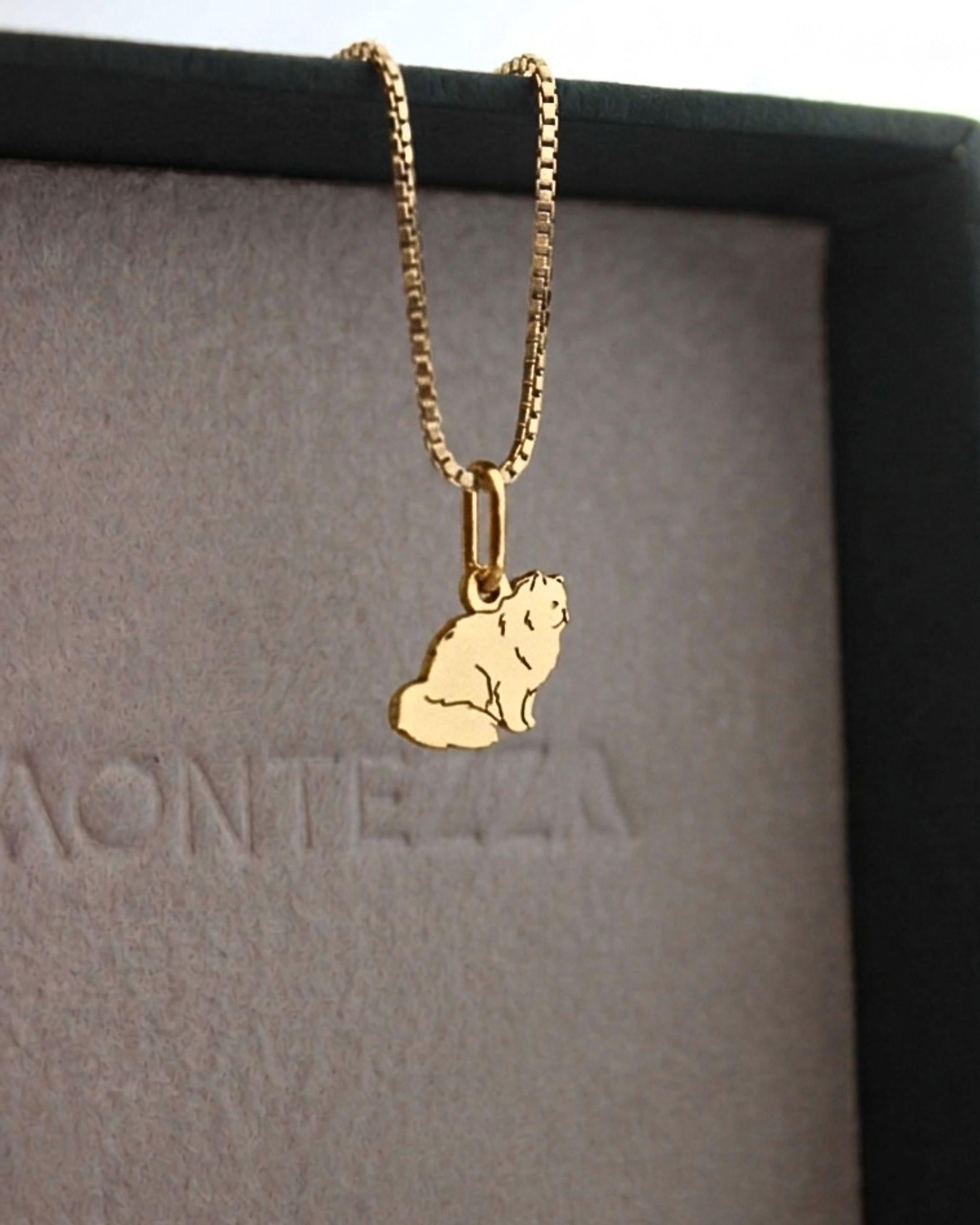 pingente gato personalizado ouro montezza joias