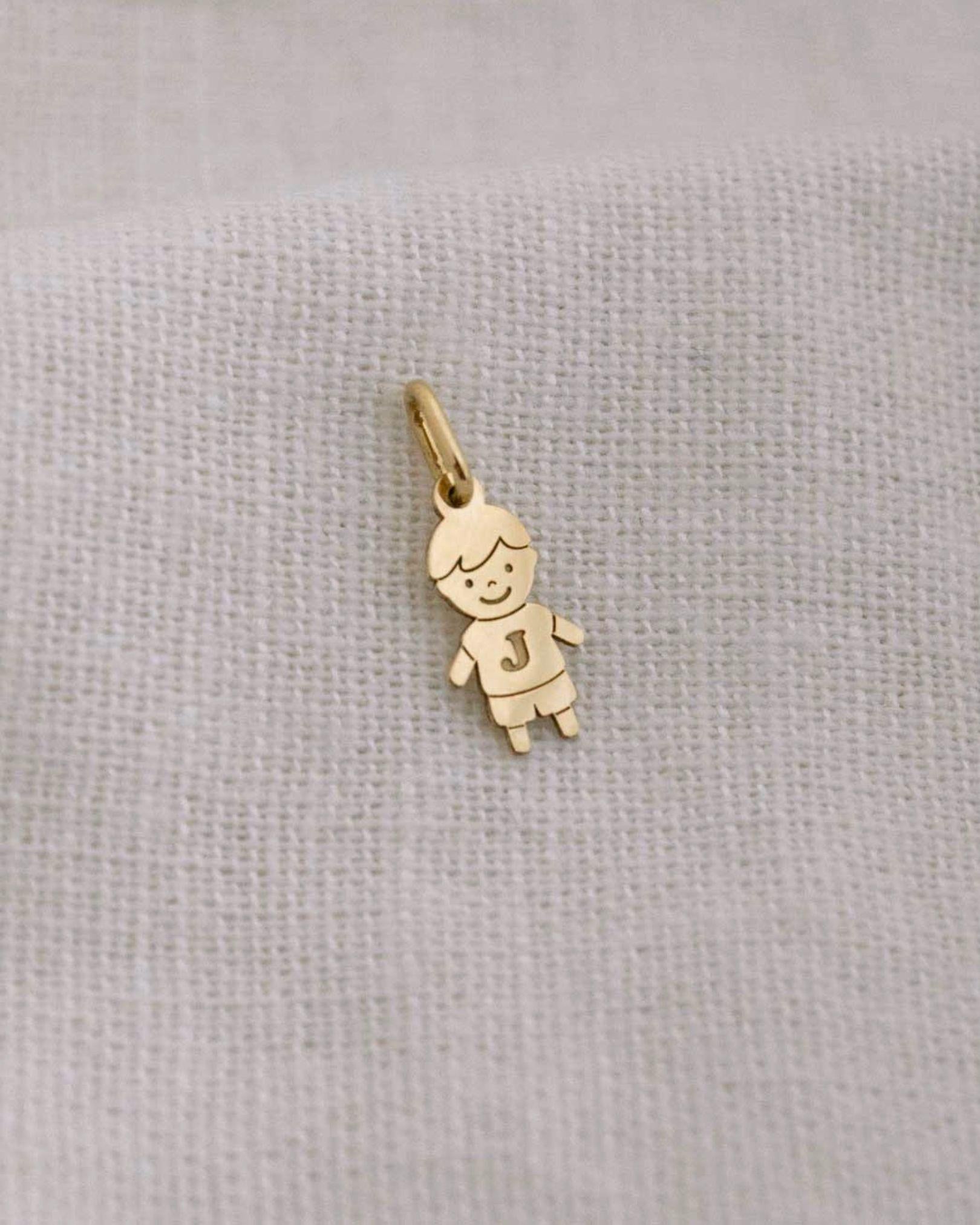 pingente ouro menino personalizado