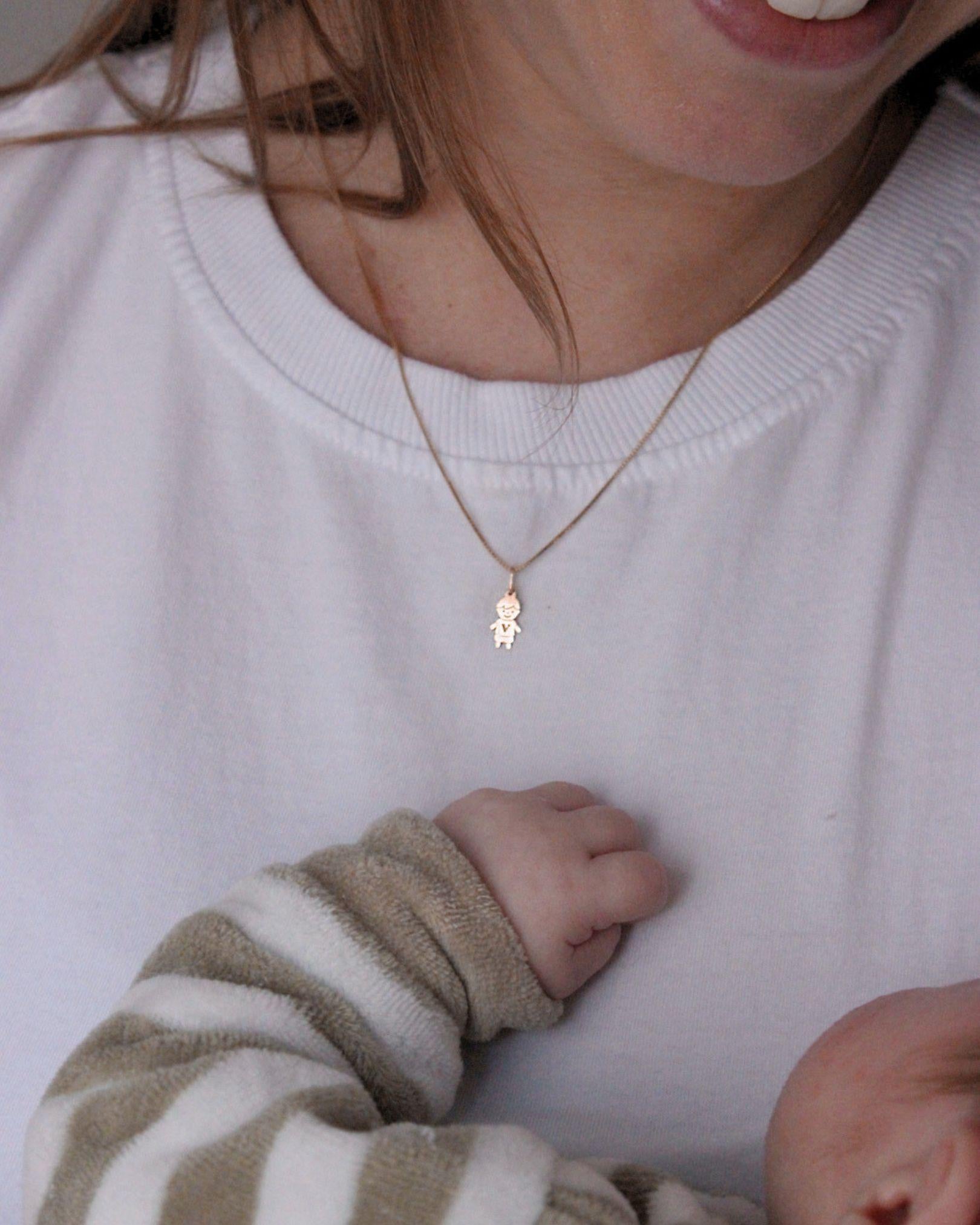pingente ouro menino personalizado