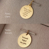 Pingente Personalizado Redondo Ouro 18K