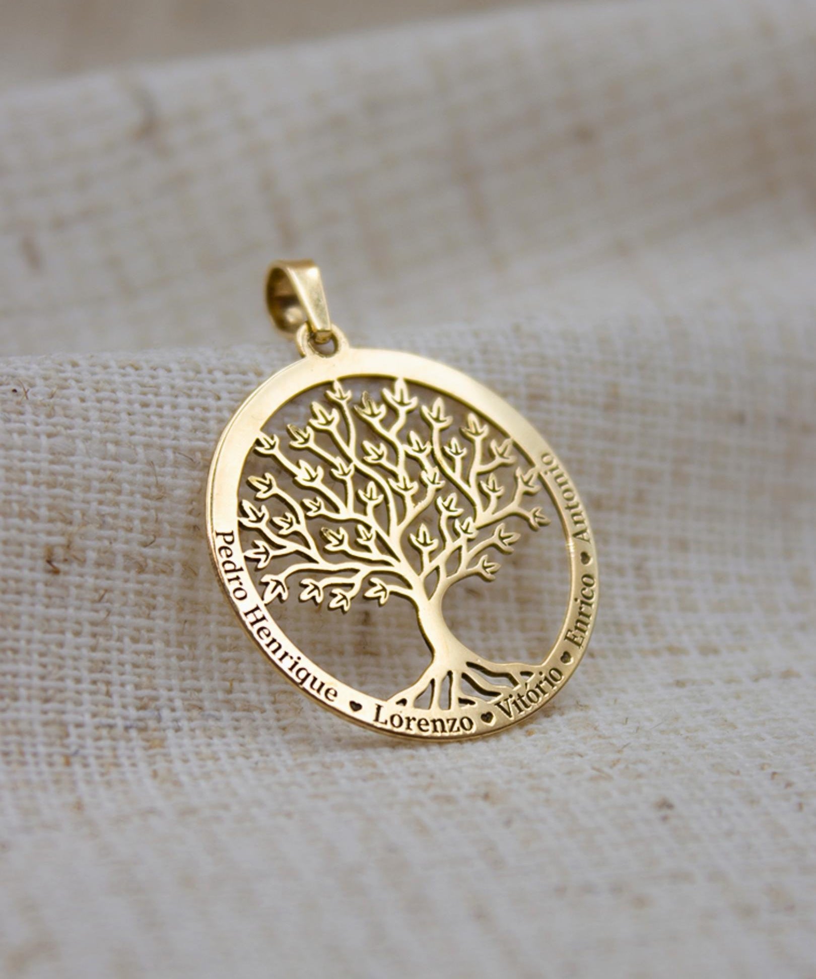 pingente árvore da vida personalizado ouro montezza