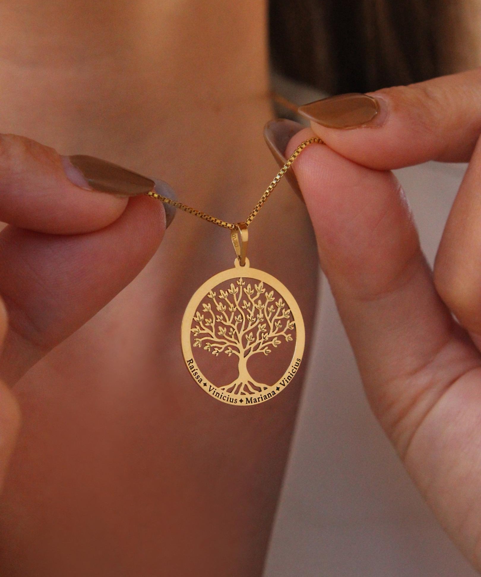 pingente árvore da vida personalizado ouro montezza