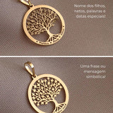 pingente árvore da vida personalizado ouro montezza