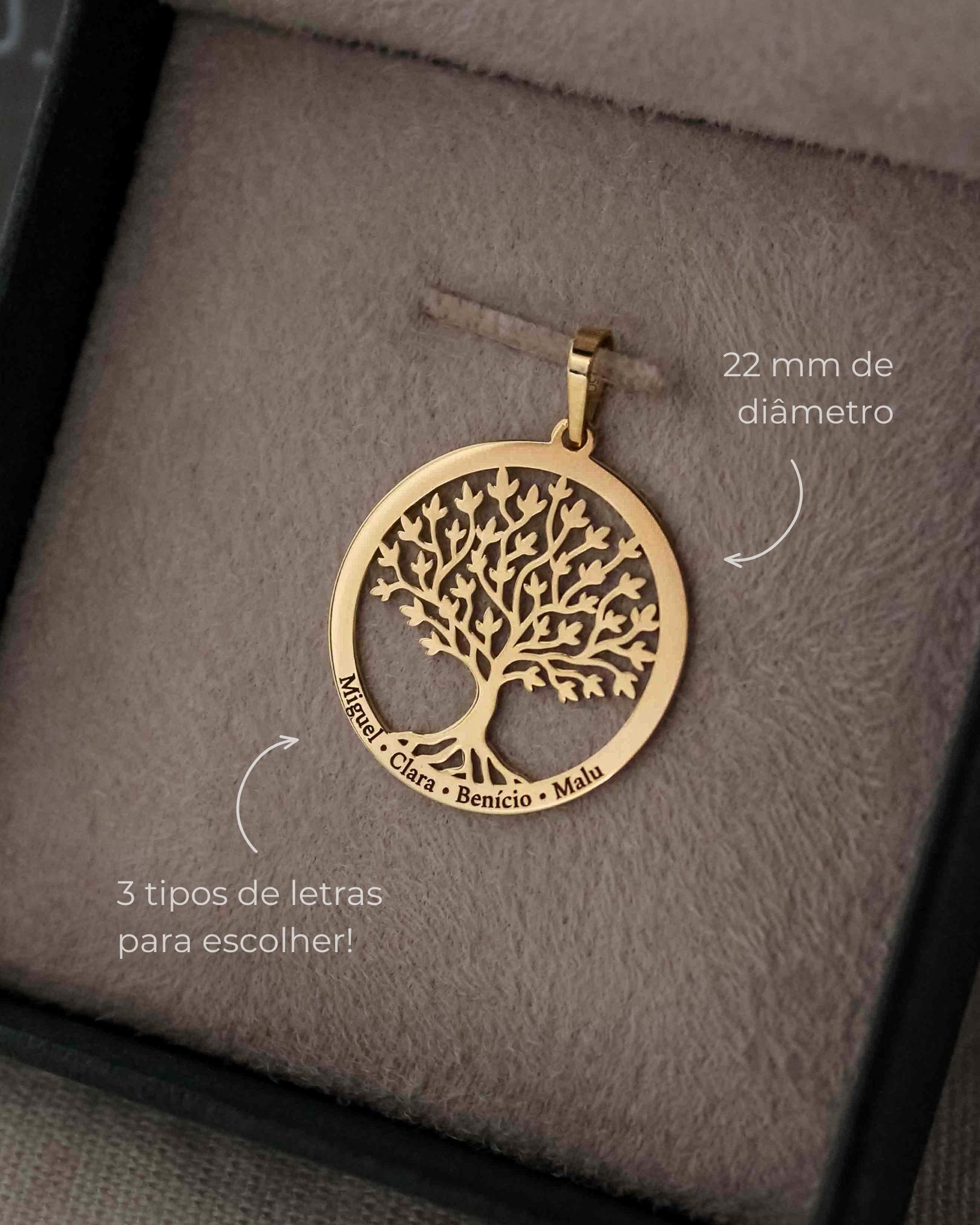 pingente árvore da vida personalizado ouro montezza