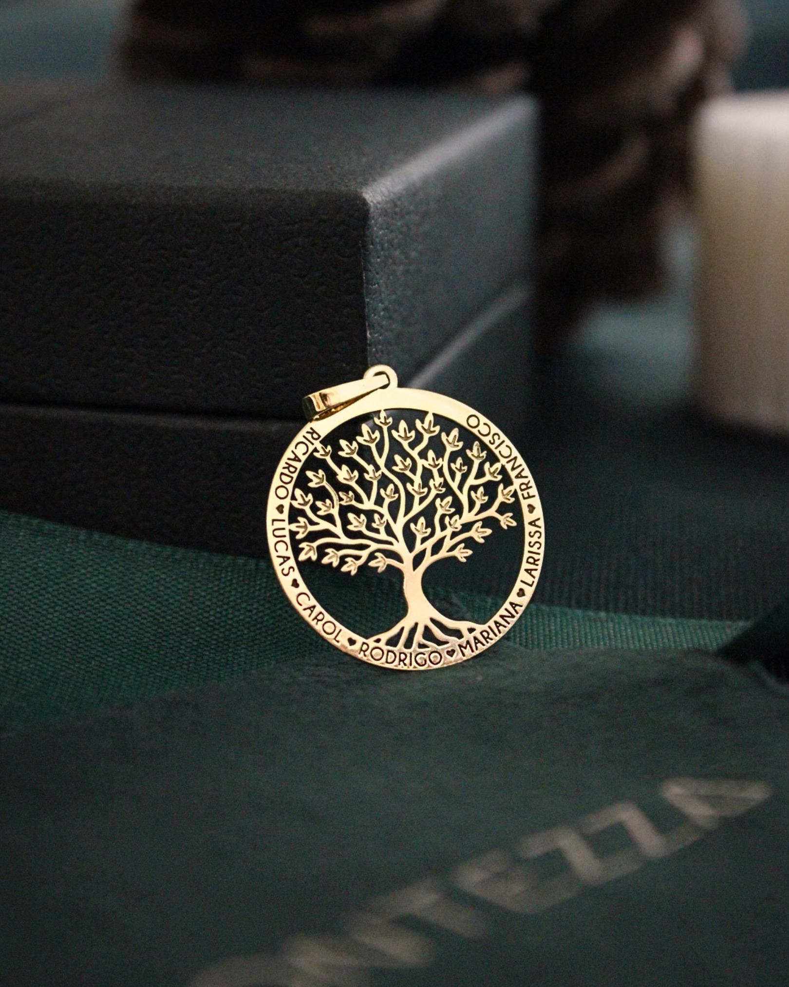 pingente árvore da vida personalizado ouro montezza