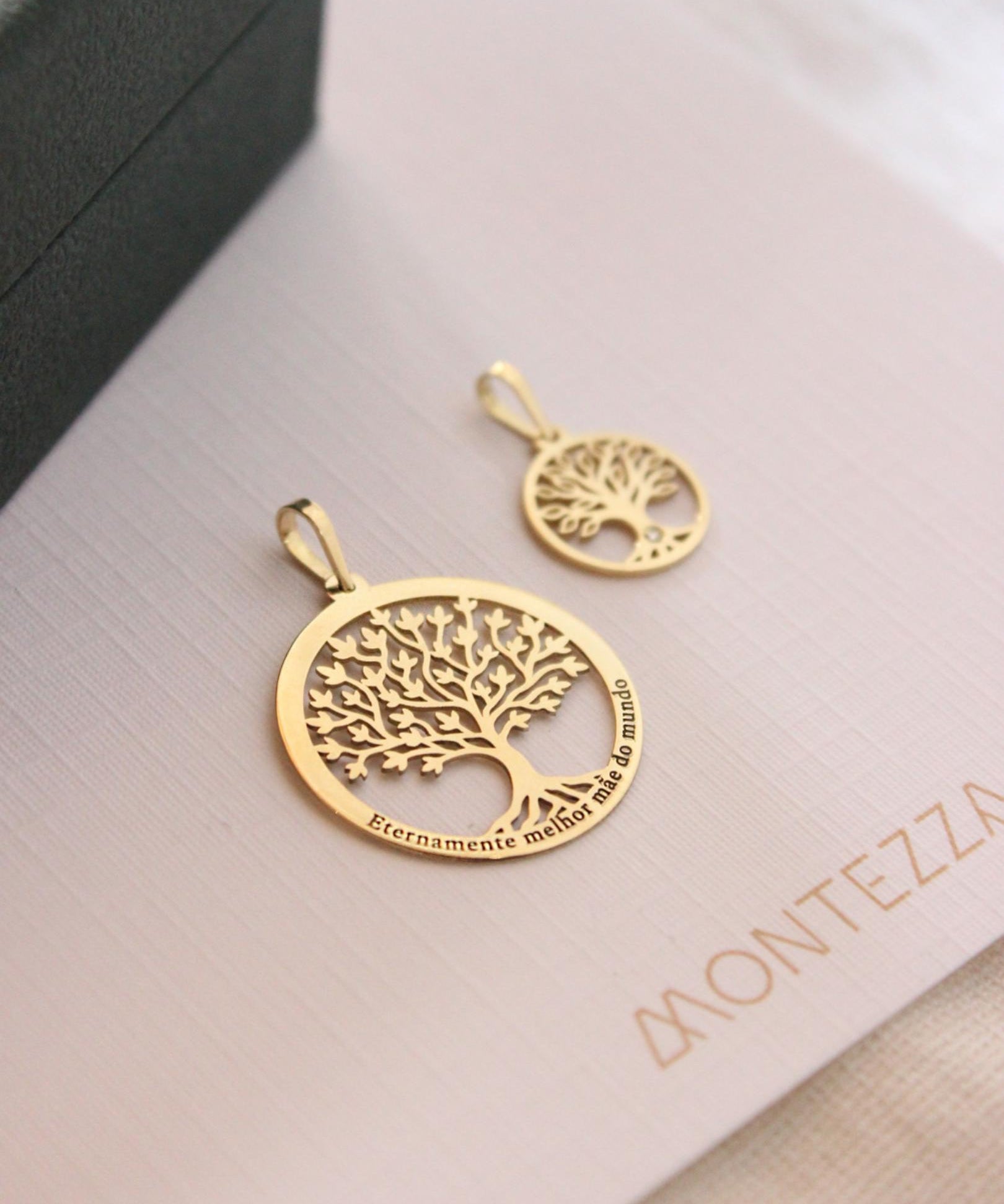 pingente árvore da vida personalizado ouro montezza