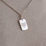 Pingente Placa com Friso Personalizado Prata 950