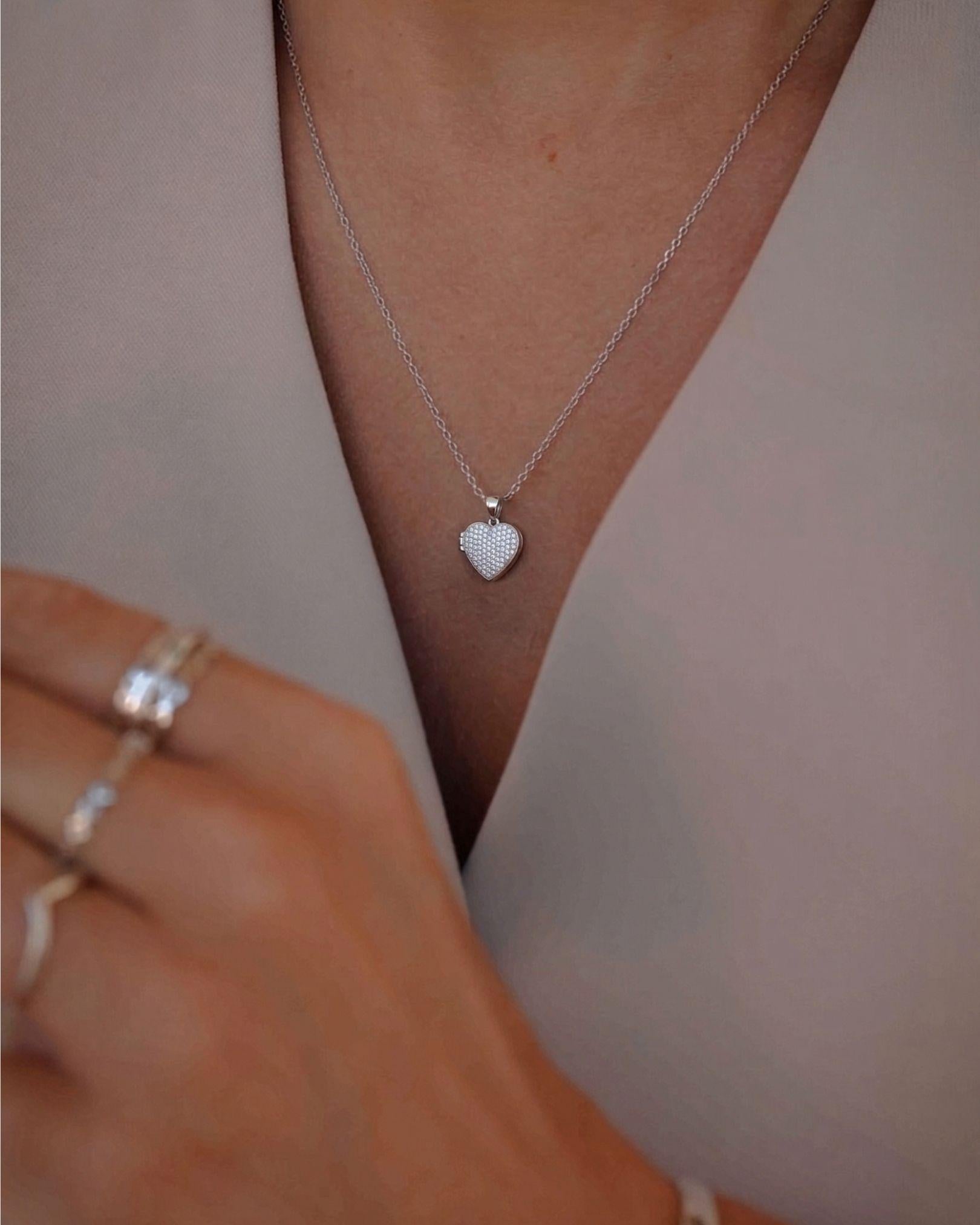 pingente relicario coração de prata personalizado montezza