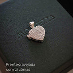 pingente relicario coração de prata personalizado montezza