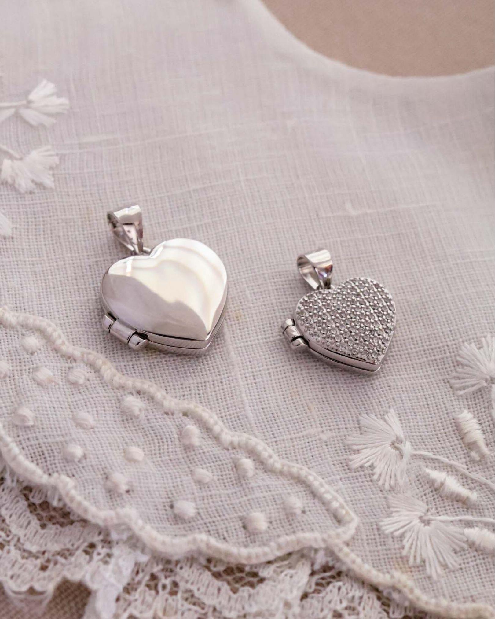 pingente relicario coração de prata personalizado montezza