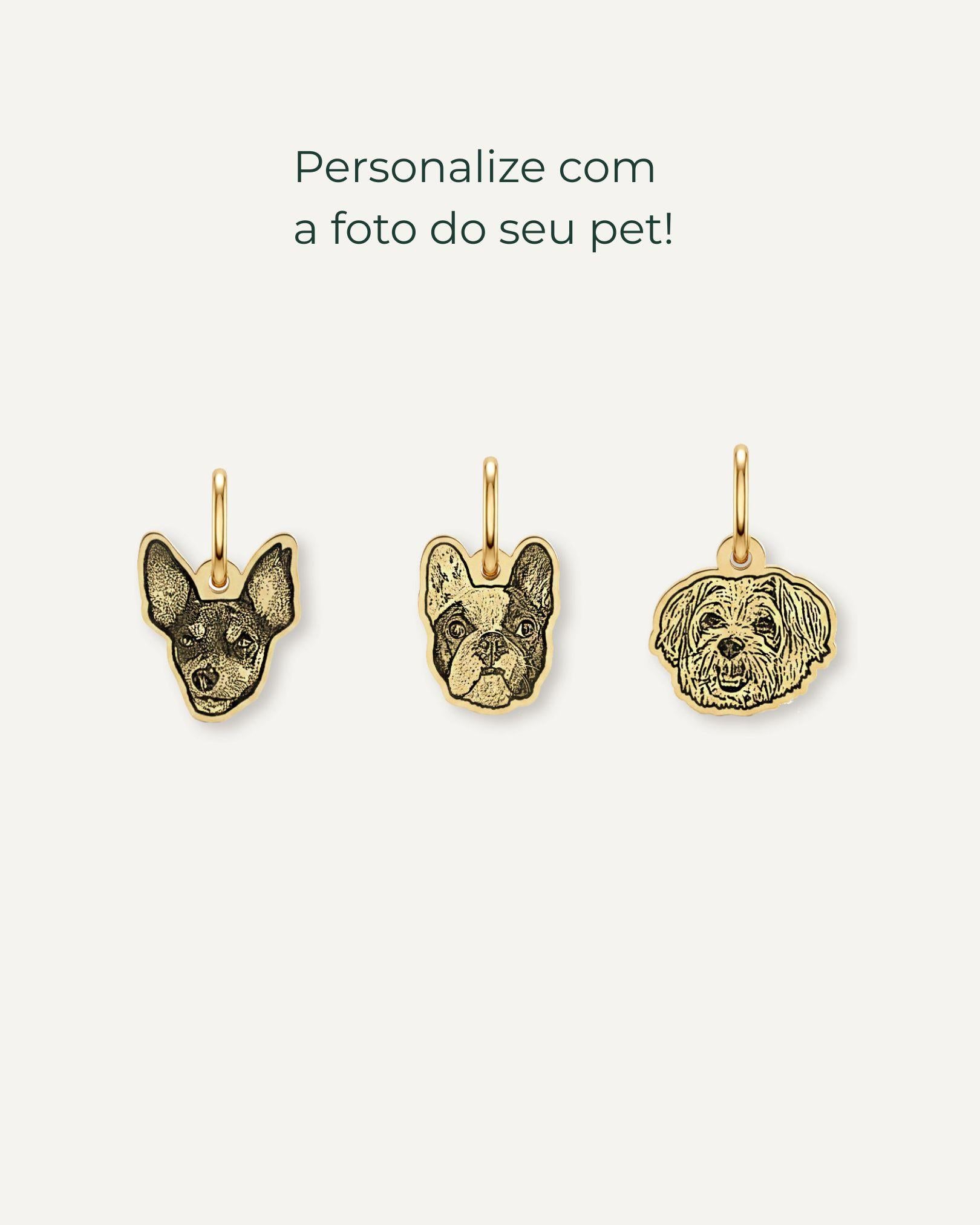 pingente pet personalizado retrato ouro montezza joias