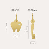 Pingente Dentista Ouro 18K