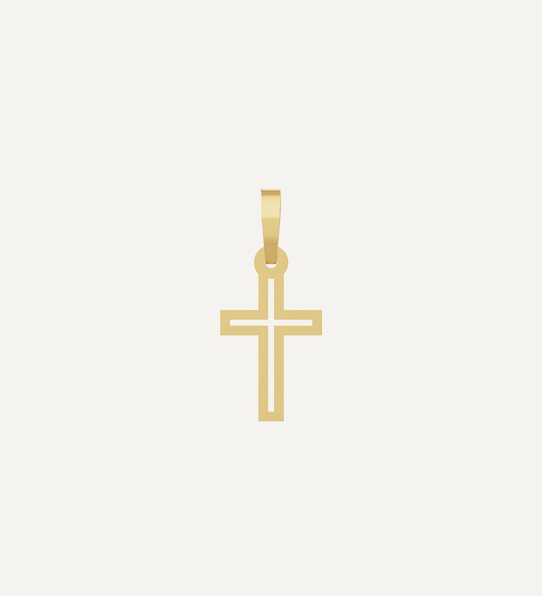 Pingente Cruz Vazada Ouro 18K - Montezza Joias