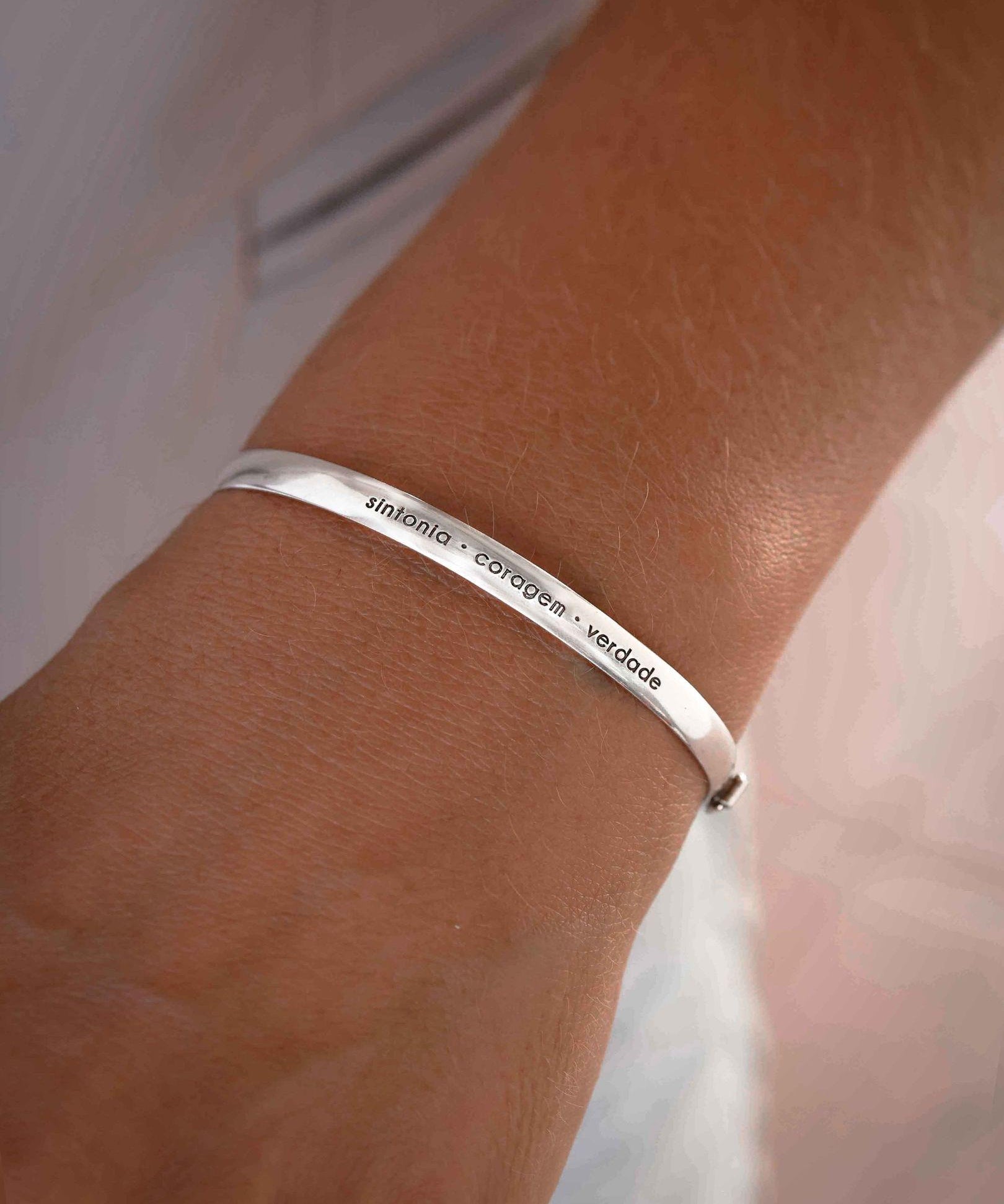 bracelete personalizado prata montezza