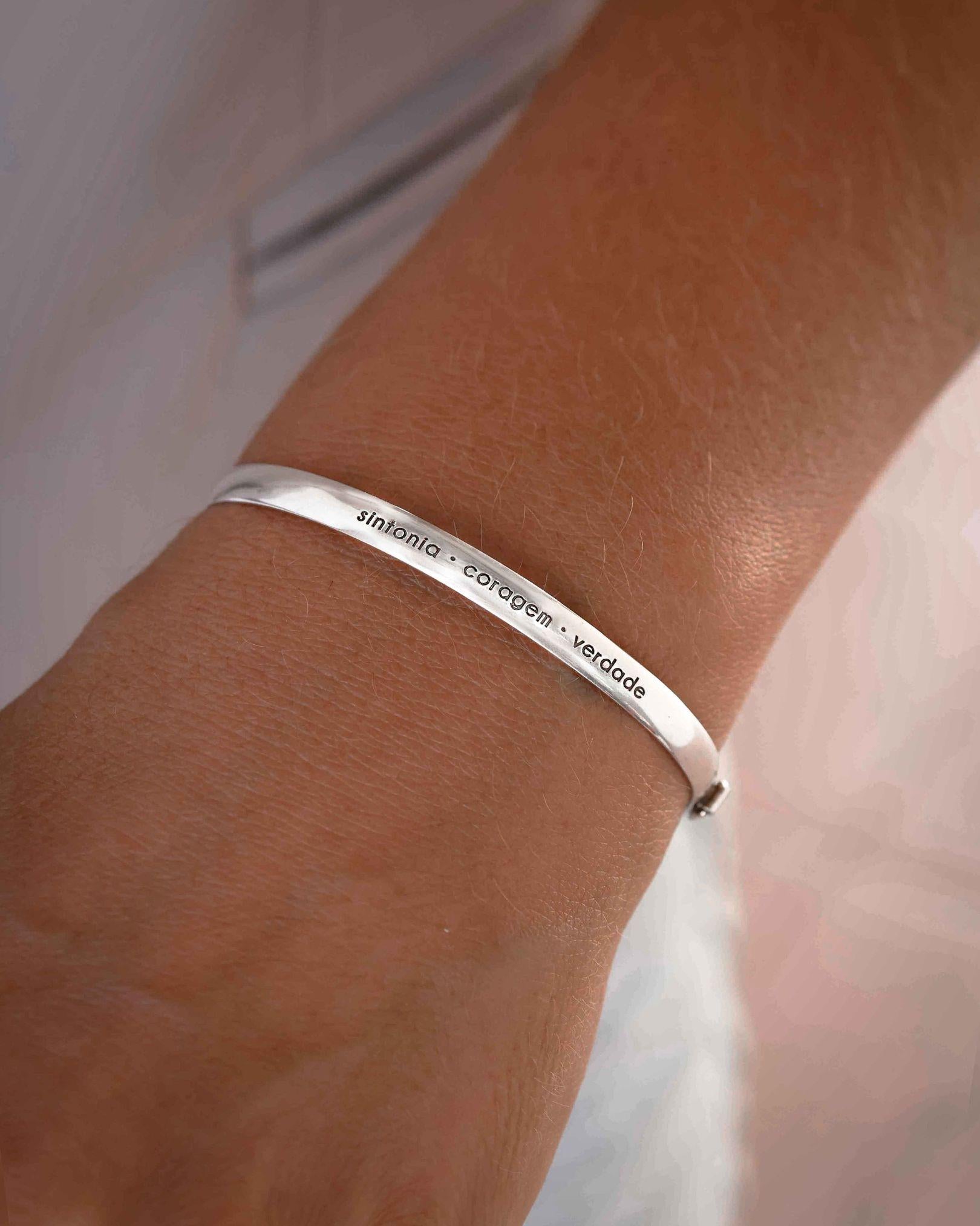bracelete personalizado prata montezza