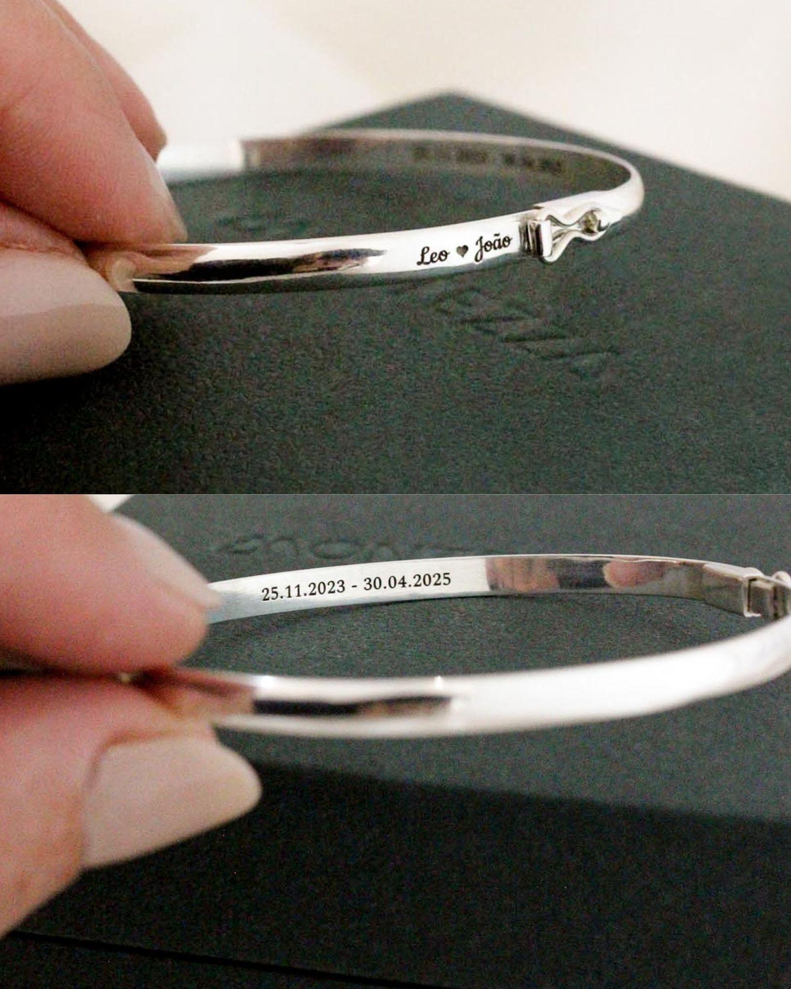 bracelete personalizado prata montezza
