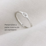 Anel Monograma Personalizado Prata 950