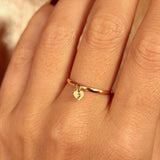 Anel Pingente Coração Personalizado Ouro 18K